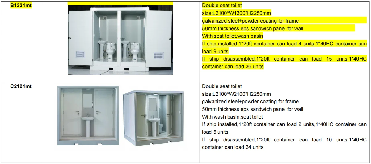Double Mobile Toilet